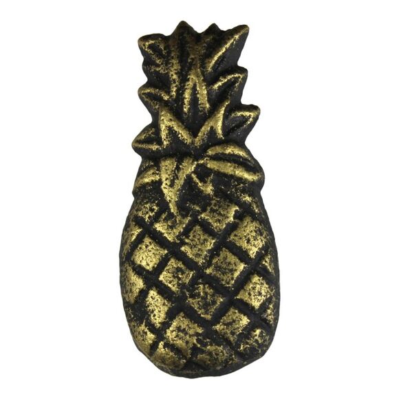 Pineapple Drawer Pull Antiqued Gold Cast Iron Painted and Distressed - Picture 1 of 4